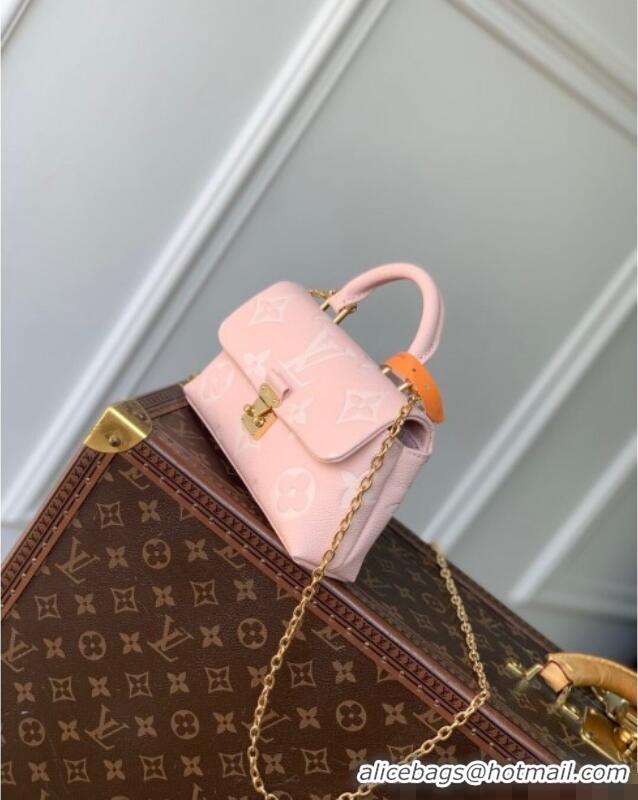 Promotional Louis Vuitton Nano Madeleine Bag in Bicolor Monogram Empreinte Leather Rose Pink/White Quartz M13796 2025