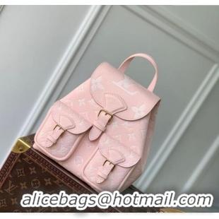 Grade Quality Louis Vuitton Backup Backpack Bag in Bicolor Monogram Empreinte Leather Rose Pink/White Quartz M12987 2025