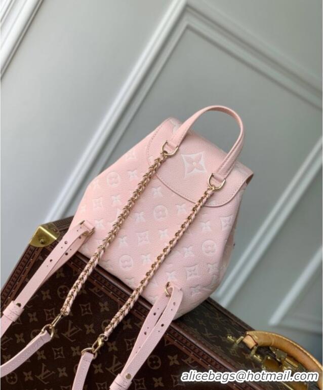 Grade Quality Louis Vuitton Backup Backpack Bag in Bicolor Monogram Empreinte Leather Rose Pink/White Quartz M12987 2025