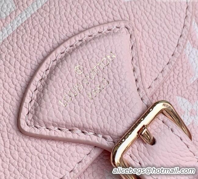 Grade Quality Louis Vuitton Backup Backpack Bag in Bicolor Monogram Empreinte Leather Rose Pink/White Quartz M12987 2025