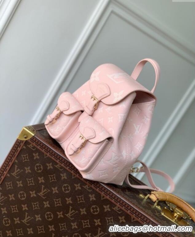 Grade Quality Louis Vuitton Backup Backpack Bag in Bicolor Monogram Empreinte Leather Rose Pink/White Quartz M12987 2025