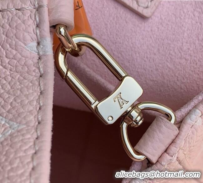 Grade Quality Louis Vuitton Backup Backpack Bag in Bicolor Monogram Empreinte Leather Rose Pink/White Quartz M12987 2025