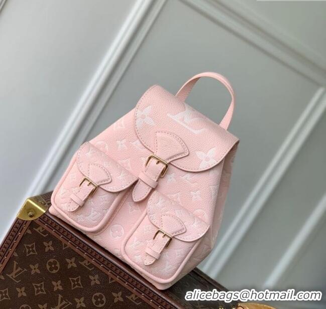 Grade Quality Louis Vuitton Backup Backpack Bag in Bicolor Monogram Empreinte Leather Rose Pink/White Quartz M12987 2025