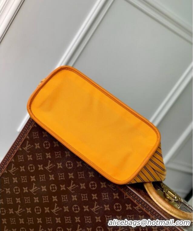 Top Grade Louis Vuitton Neverfull Bandoulière Inside Out MM Tote bag Monogram Canvas/Yellow Textile M11947 2025