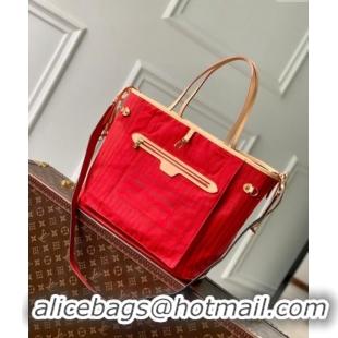 Super Quality Louis Vuitton Neverfull Bandouliere Inside Out MM Tote bag Monogram Canvas/Red Textile M12096 2024