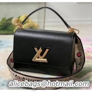 Top Grade Louis Vuitton Twist MM Bag in Black Epi Leather M57505 2025