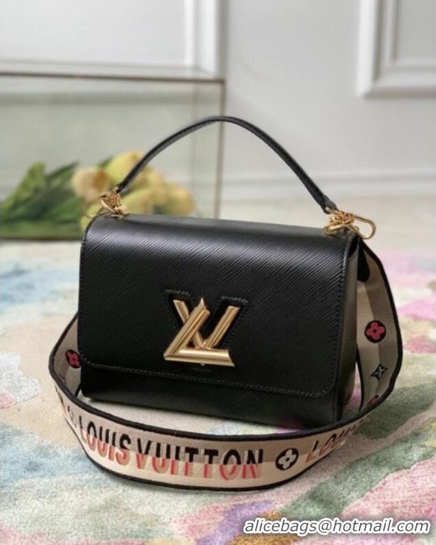 Top Grade Louis Vuitton Twist MM Bag in Black Epi Leather M57505 2025