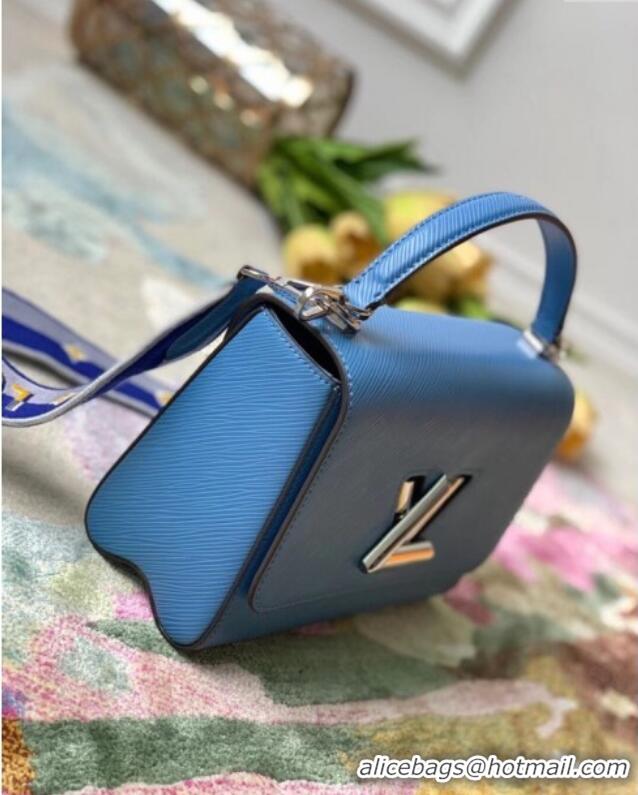 Buy Discount Louis Vuitton Twist MM Bag in Blue Epi Leather M57507 2025