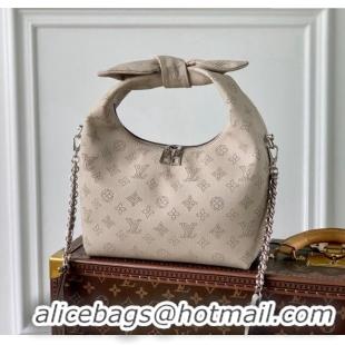 Best Price Louis Vuitton Why Knot PM Hobo bag in Mahina Perforated Leather M20701 Galet Grey 2025