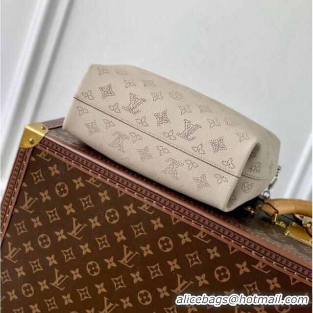 Best Price Louis Vuitton Why Knot PM Hobo bag in Mahina Perforated Leather M20701 Galet Grey 2025