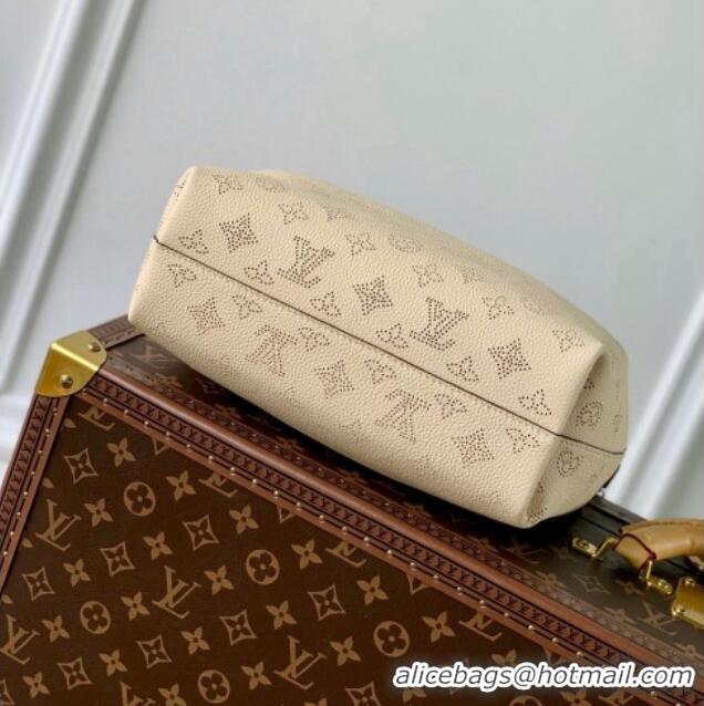 Top Grade Louis Vuitton Why Knot PM Hobo bag in Mahina Perforated Leather M20700 Cream Beige 2025