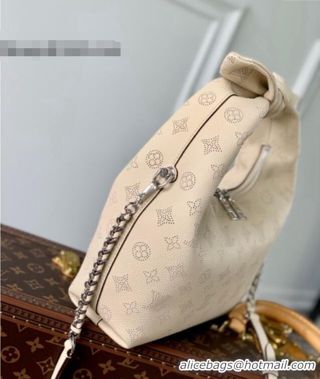 Top Grade Louis Vuitton Why Knot PM Hobo bag in Mahina Perforated Leather M20700 Cream Beige 2025