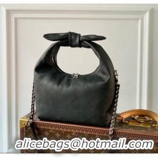 Well Crafted Louis Vuitton Why Knot PM Hobo bag in Mahina Perforated Leather M20703 Black 2025