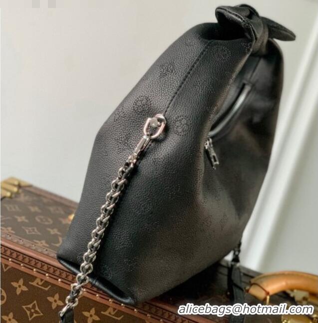 Well Crafted Louis Vuitton Why Knot PM Hobo bag in Mahina Perforated Leather M20703 Black 2025