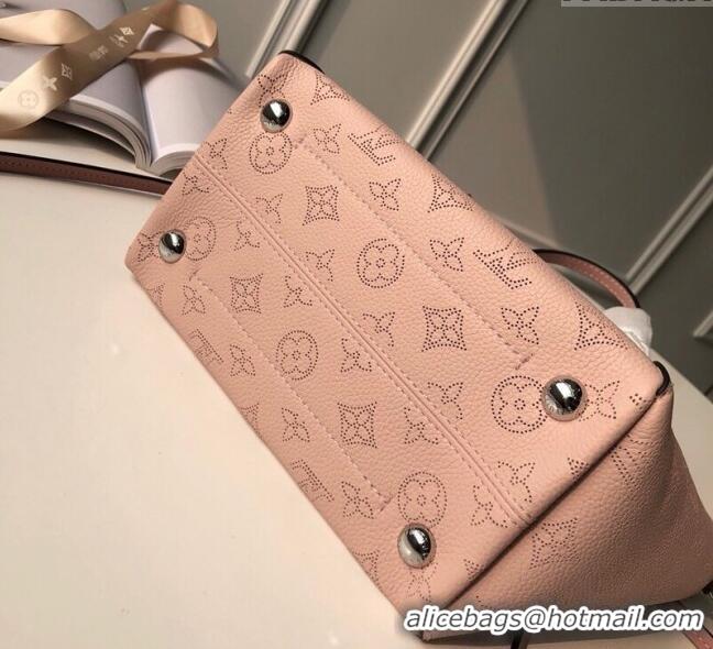 Shop Promotional Louis Vuitton Mahina Hina PM Tote Bag in Monogram Perforated Calfskin M54353 Light Pink 2025