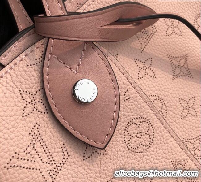 Shop Promotional Louis Vuitton Mahina Hina PM Tote Bag in Monogram Perforated Calfskin M54353 Light Pink 2025