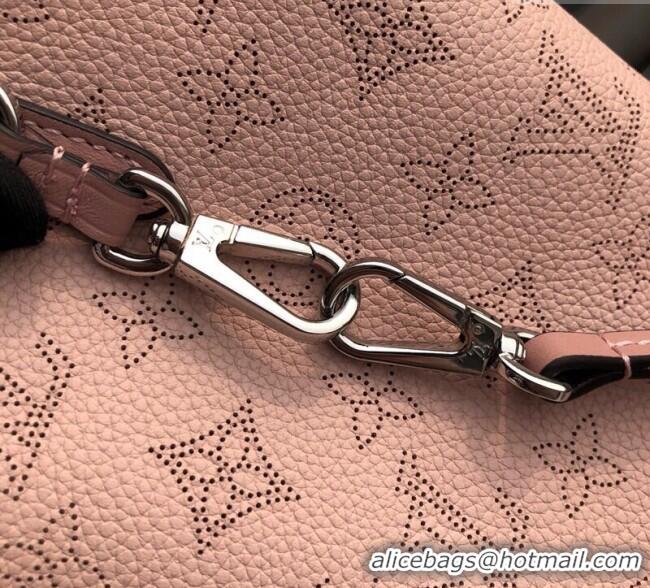 Shop Promotional Louis Vuitton Mahina Hina PM Tote Bag in Monogram Perforated Calfskin M54353 Light Pink 2025