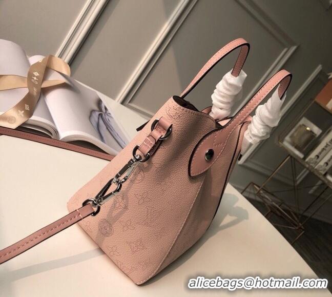 Shop Promotional Louis Vuitton Mahina Hina PM Tote Bag in Monogram Perforated Calfskin M54353 Light Pink 2025