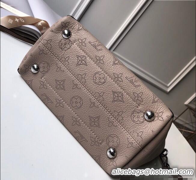 Good Product Louis Vuitton Mahina Hina PM Tote Bag in Monogram Perforated Calfskin M54353 Galet Grey 2025