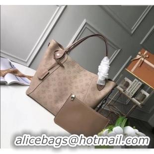 Best Price Louis Vuitton Mahina Hina MM Tote Bag in Monogram Perforated Calfskin M54353 Galet Grey 2025