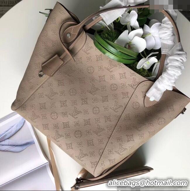 Best Price Louis Vuitton Mahina Hina MM Tote Bag in Monogram Perforated Calfskin M54353 Galet Grey 2025