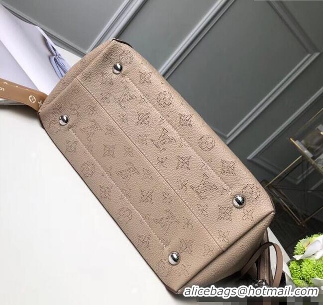 Best Price Louis Vuitton Mahina Hina MM Tote Bag in Monogram Perforated Calfskin M54353 Galet Grey 2025