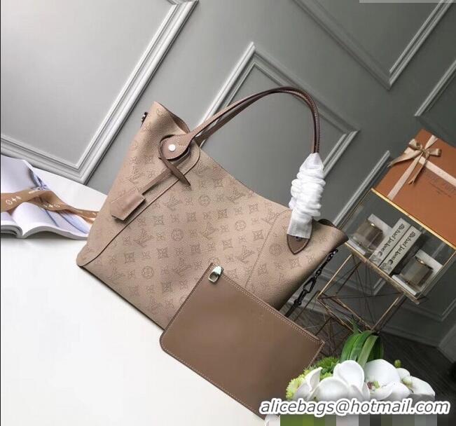 Best Price Louis Vuitton Mahina Hina MM Tote Bag in Monogram Perforated Calfskin M54353 Galet Grey 2025