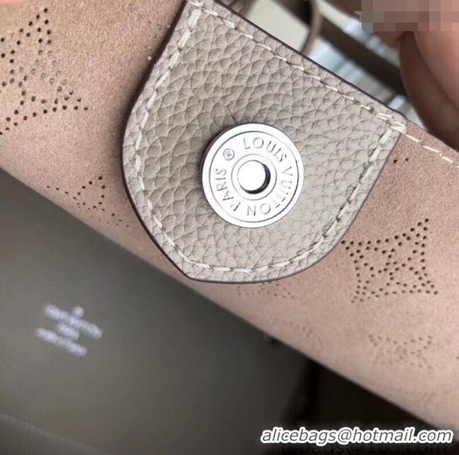 Best Price Louis Vuitton Mahina Hina MM Tote Bag in Monogram Perforated Calfskin M54353 Galet Grey 2025