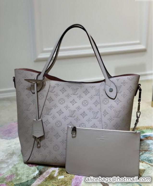 Well Crafted Louis Vuitton Mahina Hina MM Tote Bag in Monogram Perforated Calfskin M54354 Dark Grey 2025