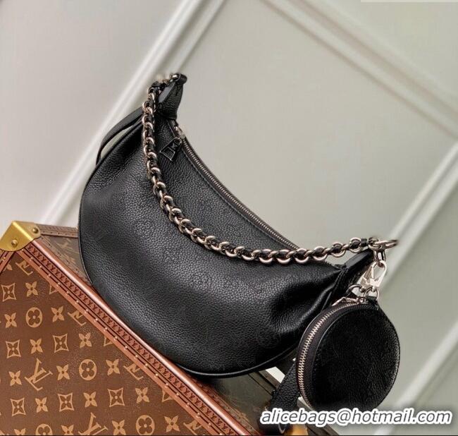 Unique Grade Louis Vuitton Baia PM Bag in Perforated Mahina calfskin M22819 Black 2025