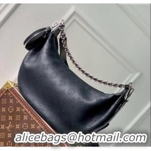 Buy Fashionable Louis Vuitton Baia MM Hobo Bag in Perforated Mahina Calfskin M22822 Black 2025