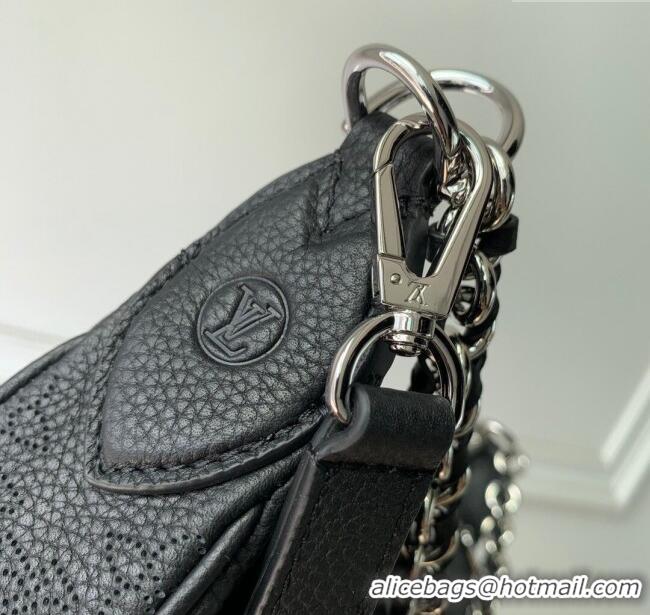 Buy Fashionable Louis Vuitton Baia MM Hobo Bag in Perforated Mahina Calfskin M22822 Black 2025