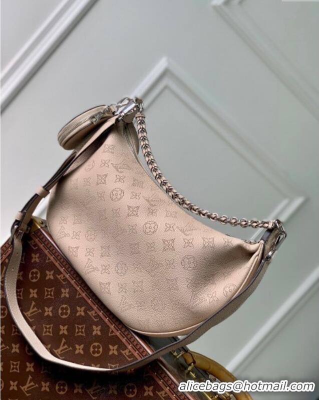 Well Crafted Louis Vuitton Baia MM Hobo Bag in Perforated Mahina Calfskin M22822 Beige 2025