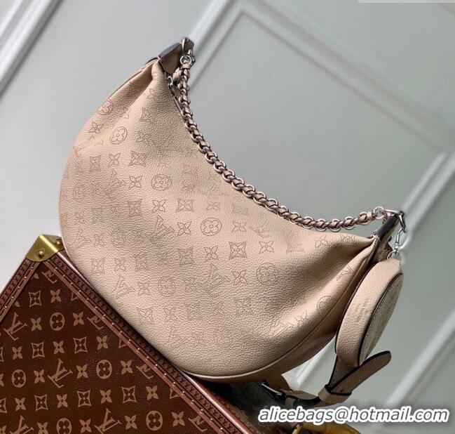 Well Crafted Louis Vuitton Baia MM Hobo Bag in Perforated Mahina Calfskin M22822 Beige 2025