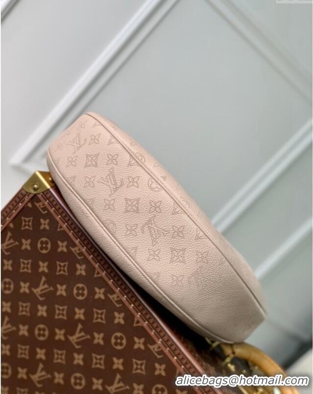 Well Crafted Louis Vuitton Baia MM Hobo Bag in Perforated Mahina Calfskin M22822 Beige 2025