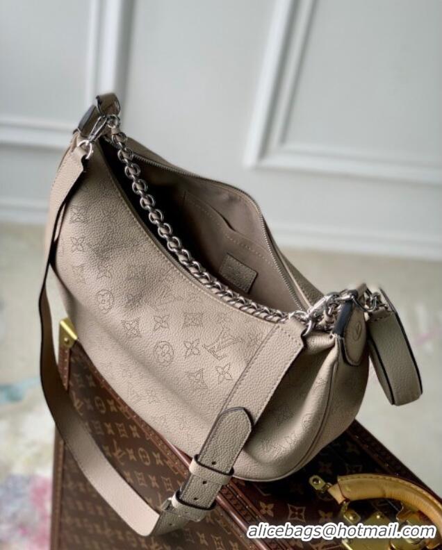 Well Crafted Louis Vuitton Baia MM Hobo Bag in Perforated Mahina Calfskin M22822 Beige 2025