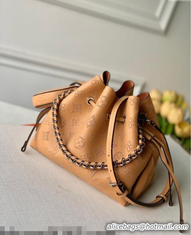 Famous Brand Louis Vuitton Mahina Monogram Perforated Bella Bucket Bag M59369 Clay Brown 2025