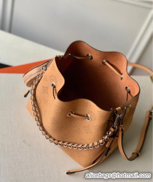 Famous Brand Louis Vuitton Mahina Monogram Perforated Bella Bucket Bag M59369 Clay Brown 2025