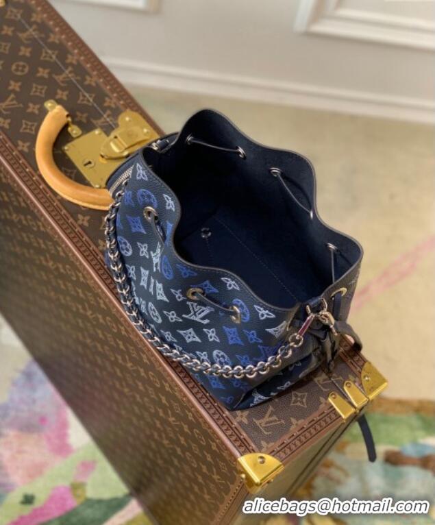 Traditional Specials Louis Vuitton Mahina Monogram Perforated Bella Bucket Bag M59552 Dark Blue 2025