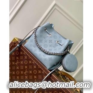 Free Shipping Louis Vuitton Bella Bucket Bag in Mahina Perforated Leather M21144 Light Blue 2025