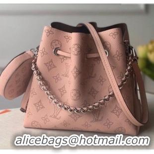 New Design Louis Vuitton Mahina Monogram Perforated Bella Bucket Bag M57068 Light Pink 2025