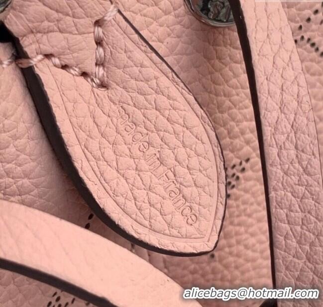 New Design Louis Vuitton Mahina Monogram Perforated Bella Bucket Bag M57068 Light Pink 2025