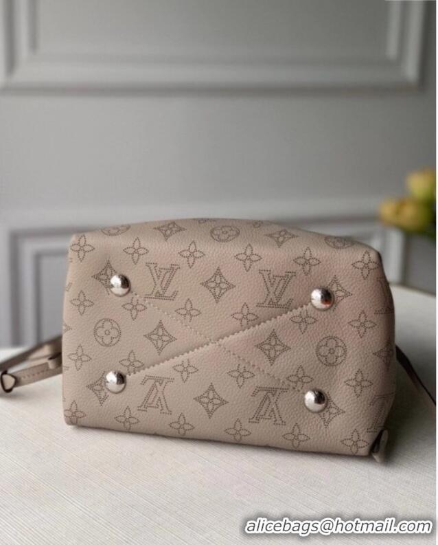 New Fashion Louis Vuitton Mahina Monogram Perforated Bella Bucket Bag M57201 Galet Grey 2025