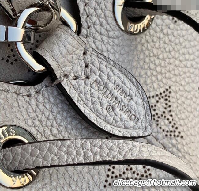 Reasonable Price Louis Vuitton Bella Bucket Bag in Perforated Mahina Calfskin M58791 Pearly Grey 2025