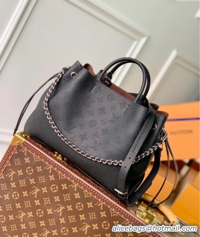 Most Popular Louis Vuitton Bella Tote Bag in Mahina Perforated Calfskin M59200 Black Leather 2025