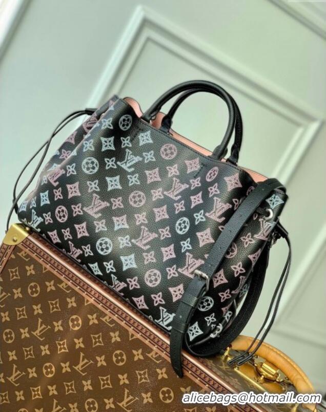 Best Grade Louis Vuitton Bella Tote Bag in Mahina Perforated Calfskin M21107 Black/Multicolor 2025