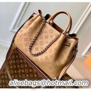 Famous Brand Louis Vuitton Bella Tote Bag in Mahina Perforated Calfskin M59655 Light Brown 2025