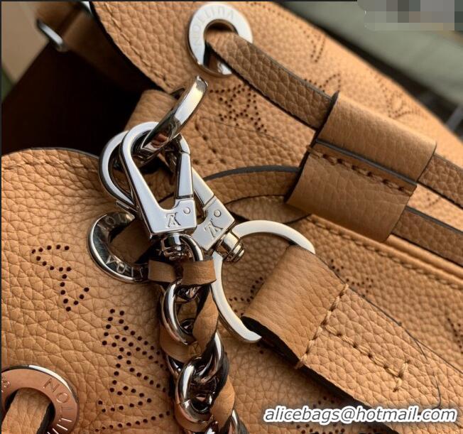 Famous Brand Louis Vuitton Bella Tote Bag in Mahina Perforated Calfskin M59655 Light Brown 2025