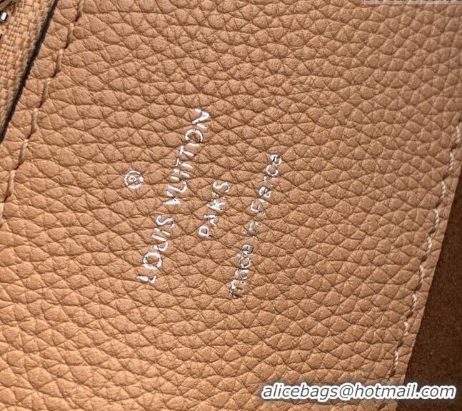 Famous Brand Louis Vuitton Bella Tote Bag in Mahina Perforated Calfskin M59655 Light Brown 2025