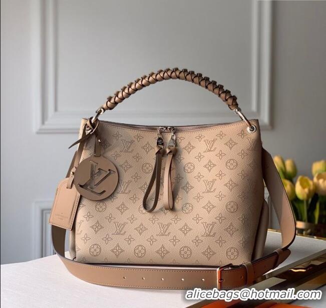 Well Crafted Louis Vuitton Beaubourg Hobo MM Bag in Mahina Perforated Calfskin M56084 Beige 2025